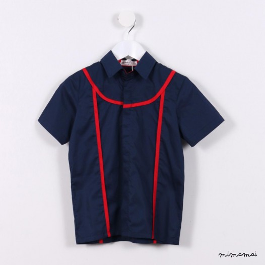 Short-sleeved Baseball Shirt navy