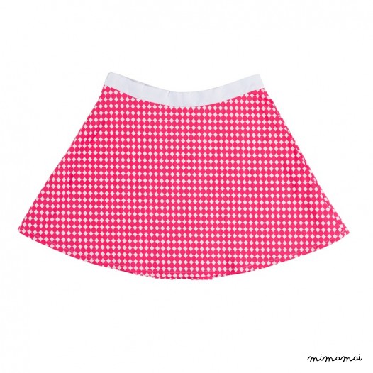 Box Pleat Skirt pink diamond