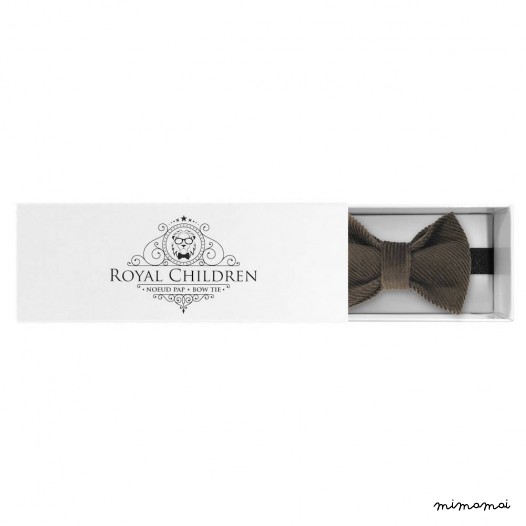 Child brow bow tie, cotton corduroy