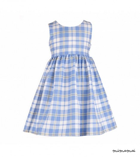 Martha Dress in Blue Check