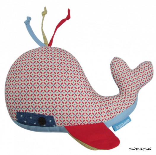 Patchwork Whale Soft Toy
