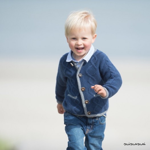 Aran Cardigan Navy