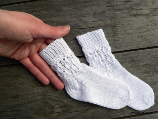 Baby cotton socks - hand knit baby summer socks - newborn socks