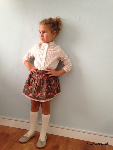 Girls skirt/ Boho girl skirt/ Flower cotton skirt