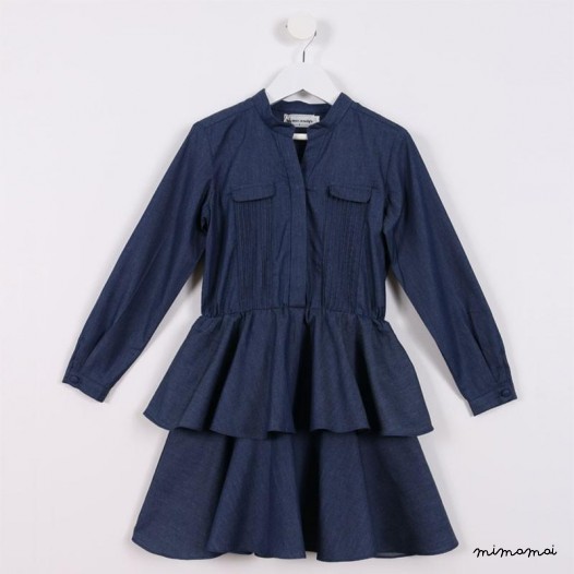 Long-sleeved Shirtdress blue denim