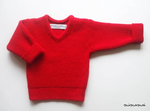 Babies/Children's knitted lambswool V-neck sweater/jumper/pullover