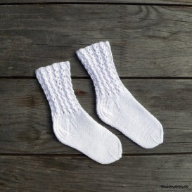 Baby socks - hand knit baby cotton summer socks