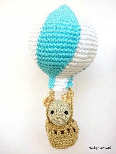 Gray aqua turquoise nursery mobile, Baby boy nursery mobile