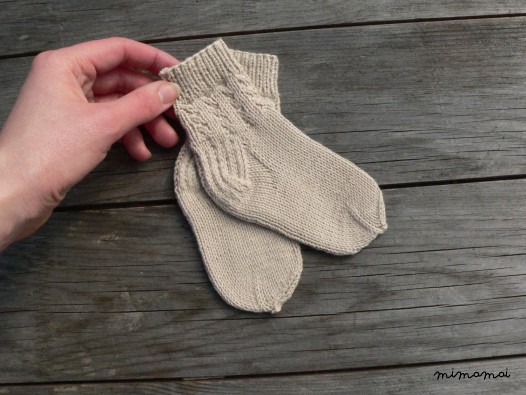 Hand knit baby cotton socks - baby socks - newborn socks - baby booties
