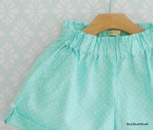 Polka dots Mint Shorts for girls