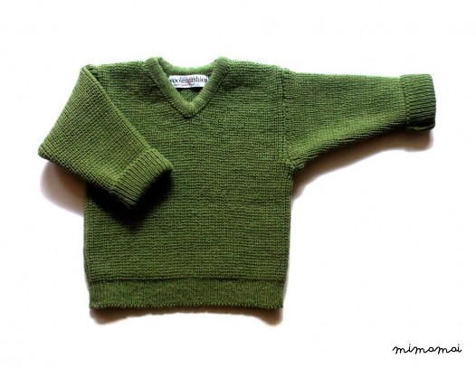 Babies/Children's knitted lambswool V-neck sweater/jumper/pullover