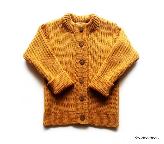 Babies/Children's lightweight merino wool cardigan/round collar/crew neck/sweater