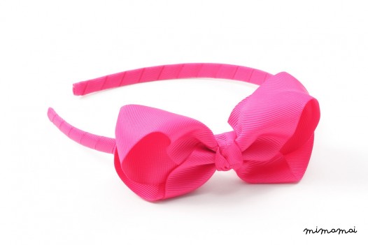Bow Headband Shocking Pink