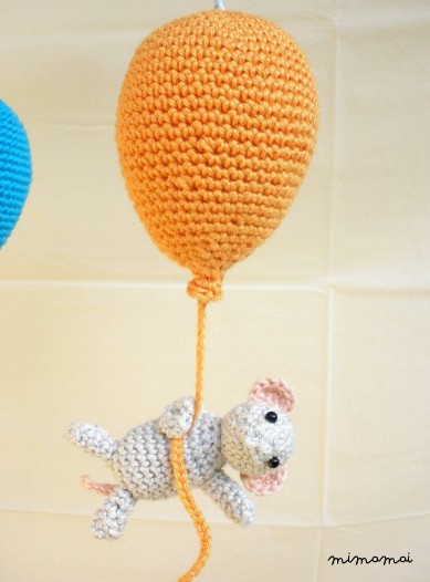 Crib Mobile - Crochet Mobile - Balloon Mobile