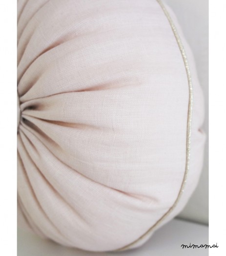 COUSSIN LITTLE MACARON LIN LAV&Eacute; ROSE POUDRE