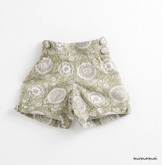 Green khaki shorts