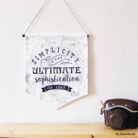 Fabric Wall hanging with quote " Simplicity"