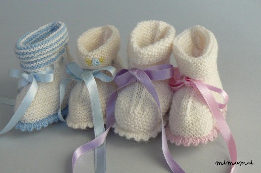 Scarpine neonato in pura lana alpaca fine