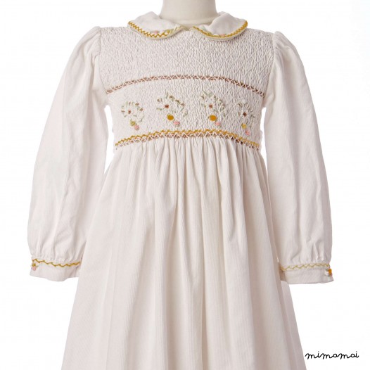 Long sleeve smocked dress Arctic Skipper