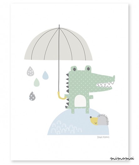 Affiche bebe crocodile