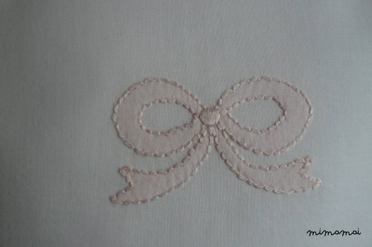 Lenzuolino culla o lettino rosa di cotone "Nodo d'amore"