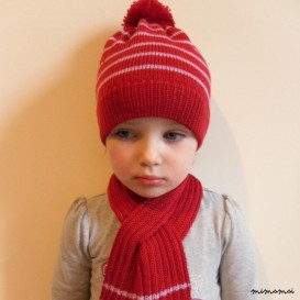 Bobble Hat scarf set, Merino wool - Various Colors