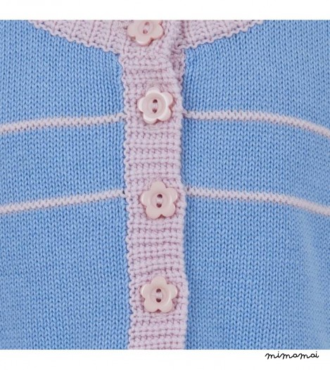 Stripey cardigan in blue