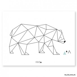 Affiche g&eacute;om&eacute;trique ours