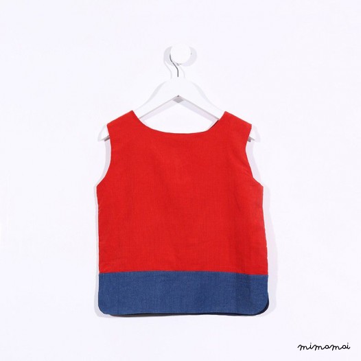 Sleeveless Boxy Top orange