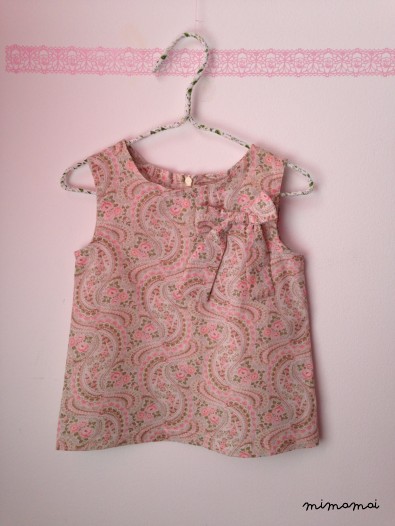 Toddler top, Sleeveless Top, Top 100% cotton, Stamped girls shirt , Vintage style top