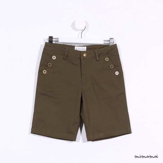 3-Button Shorts army green