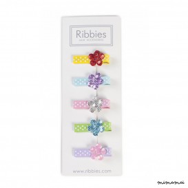 Sparkle Flower Hair Clip Gift Set