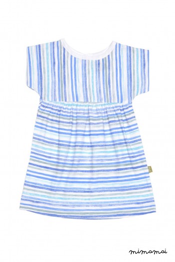 Barbara Dress Azul Stripe