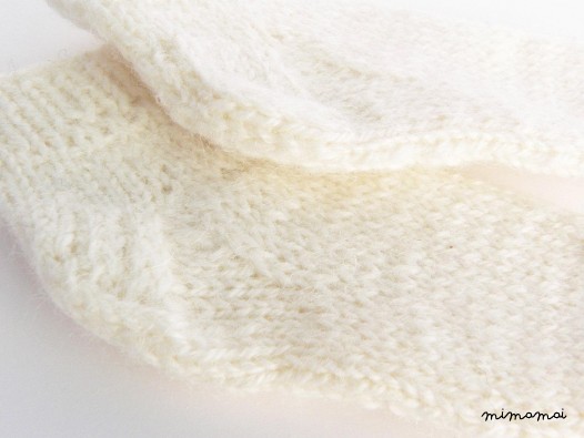 Infant wool socks - newborn gift, baby shower - white - made to order