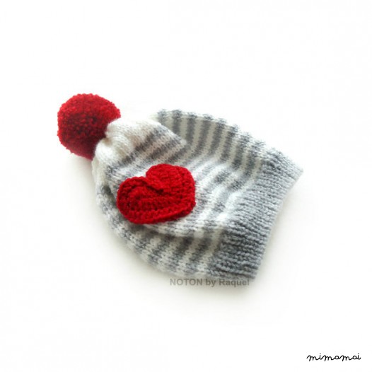 Cuore rosso Beanie, ragazze berretto, cappello di inverno del bambino