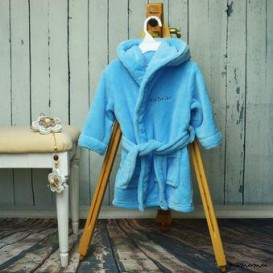 Personalised Blue Baby Robe