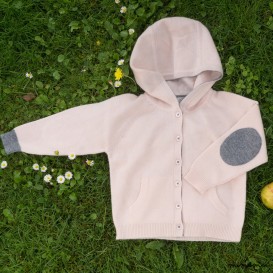 Hoody Cardigan - Nude Rose