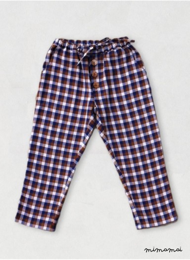Check brown pant