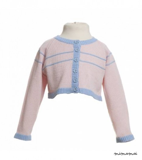Stripey cardigan in pink