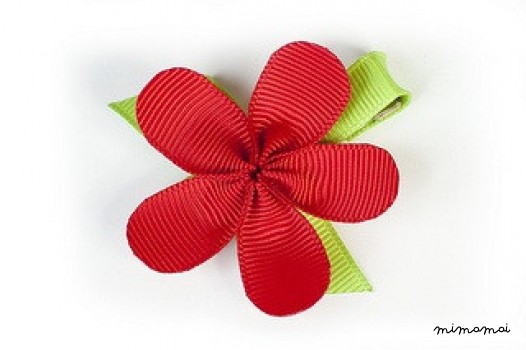 Allie Red Flower Hair Clip