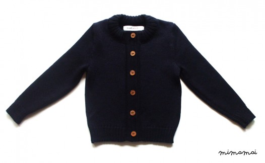 Babies/Children's lightweight merino wool cardigan/round collar/crew neck/sweater