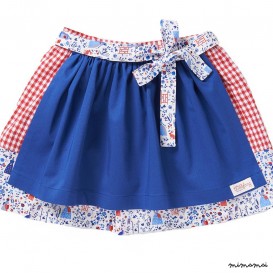 Skirt NIA red check / blue