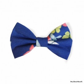 Bow Clip in Navy Butterfly