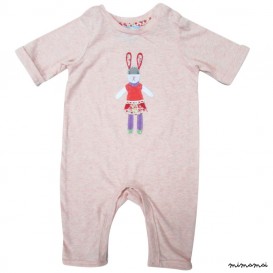 Patchwork Bunny Pink Romper