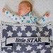 Personalised Baby, Baby Blanket, Baby Shower Gift, Space Nursery, Swaddle Blanket, Stars, Baby