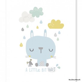 Affiche b&eacute;b&eacute; lapin et souris