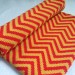Baby Knit Blanket in Red /Wool Knit Blanket