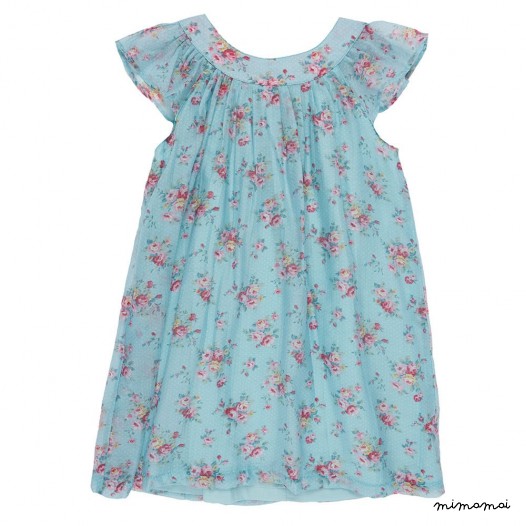 Dress printed in pastel colors