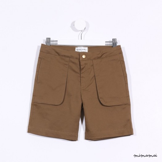 Round Pocket Shorts khaki