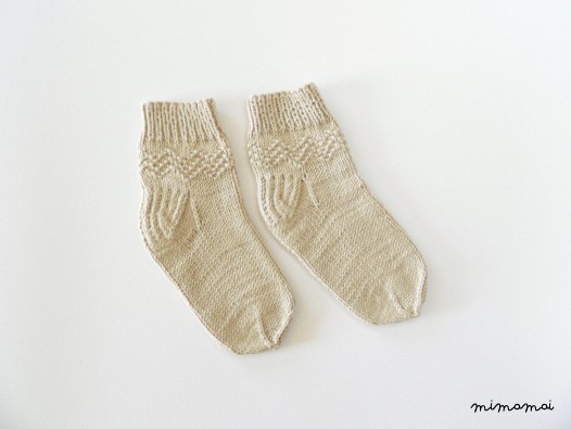 Hand knit baby cotton socks - newborn socks - baby socks - baby booties